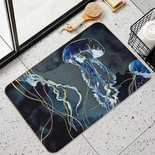 Metallic Ocean III Bath Mat