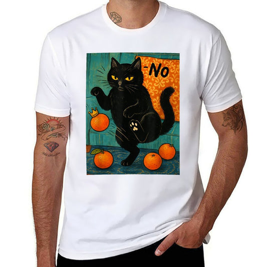 No Kings in America Black Cat Political Anti Trump Protest  Graphic-printed T-Shirt