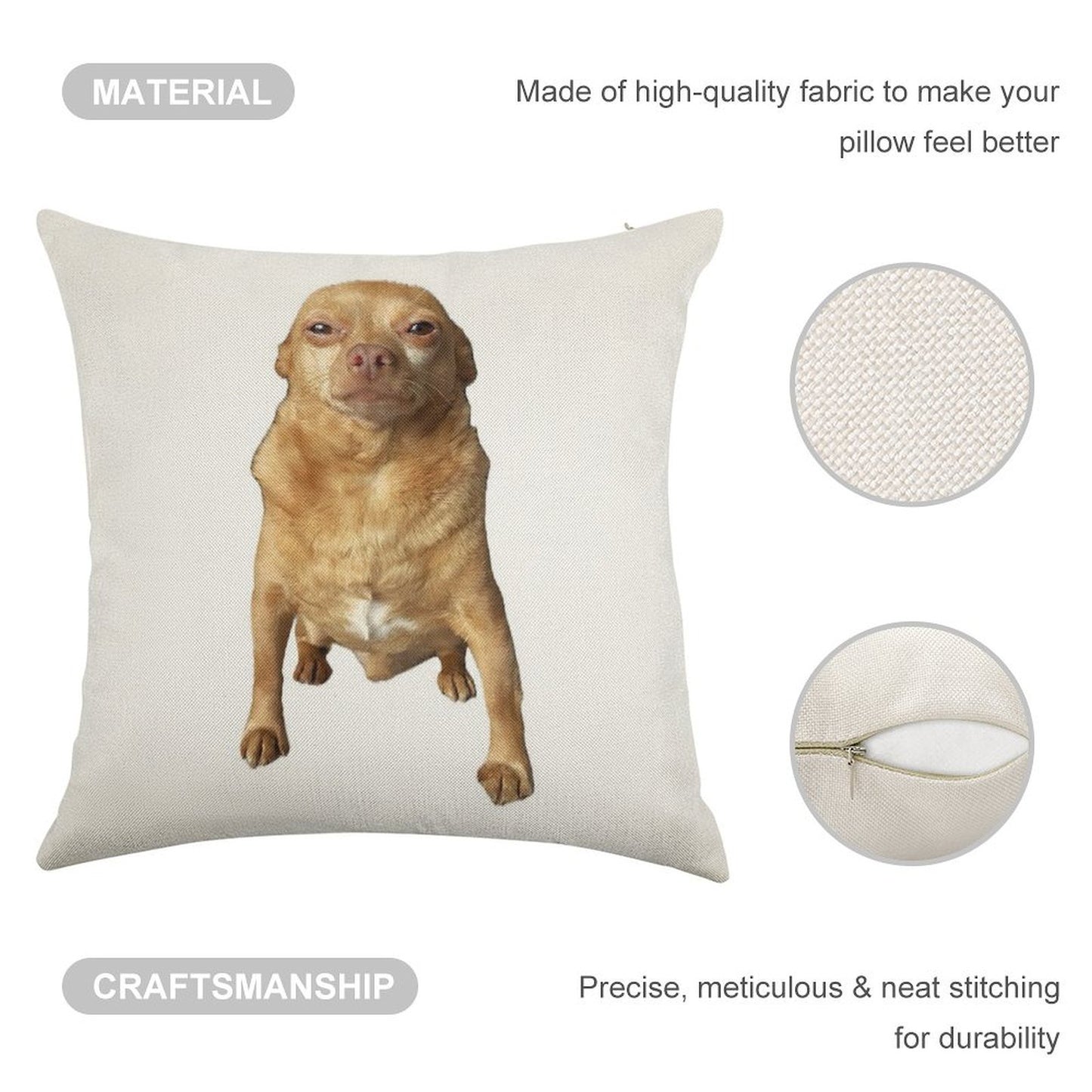 Mighty Mouse Linen Throw Pillow Cover