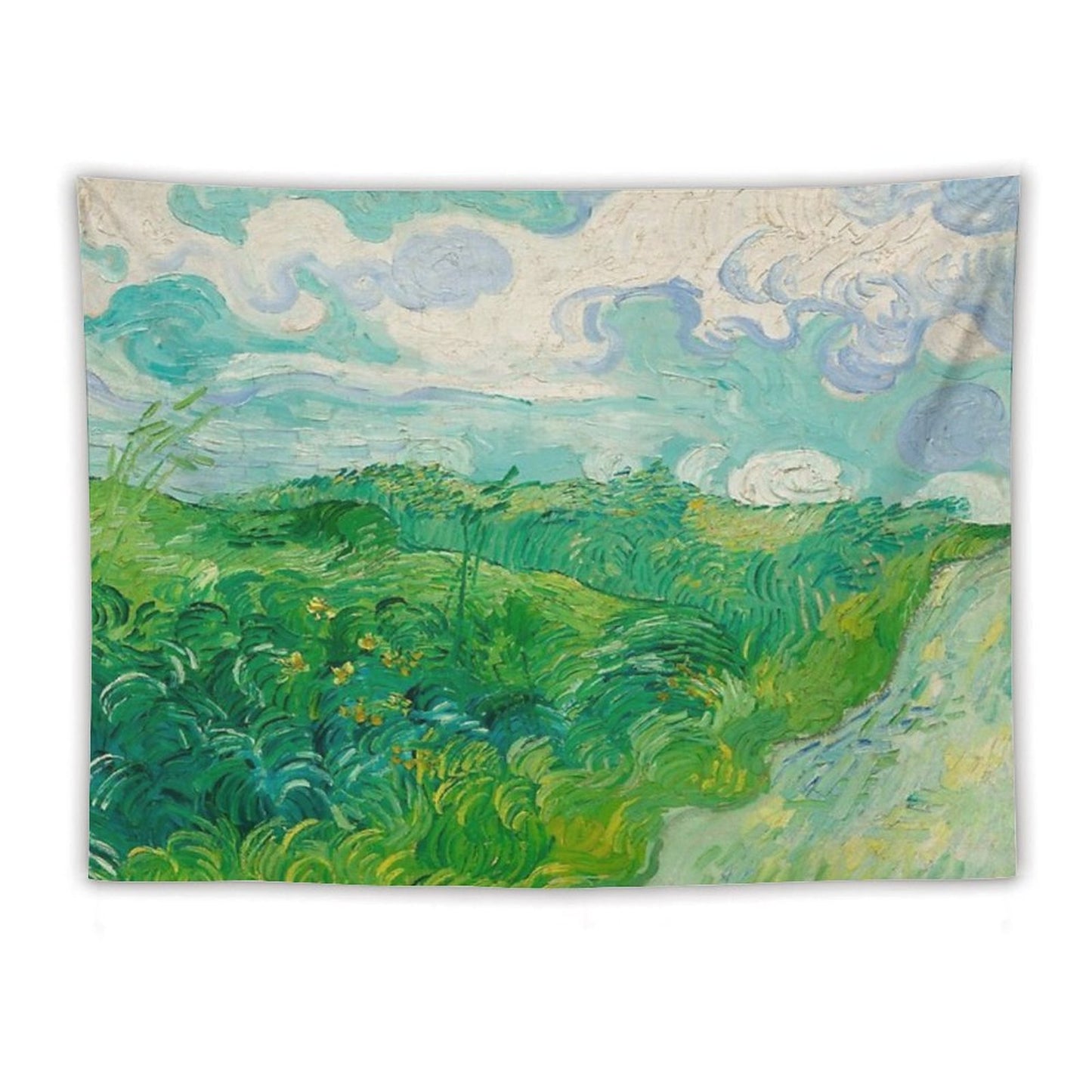 Green Wheat Fields, Auvers, Vincent Van Gogh Tapestry