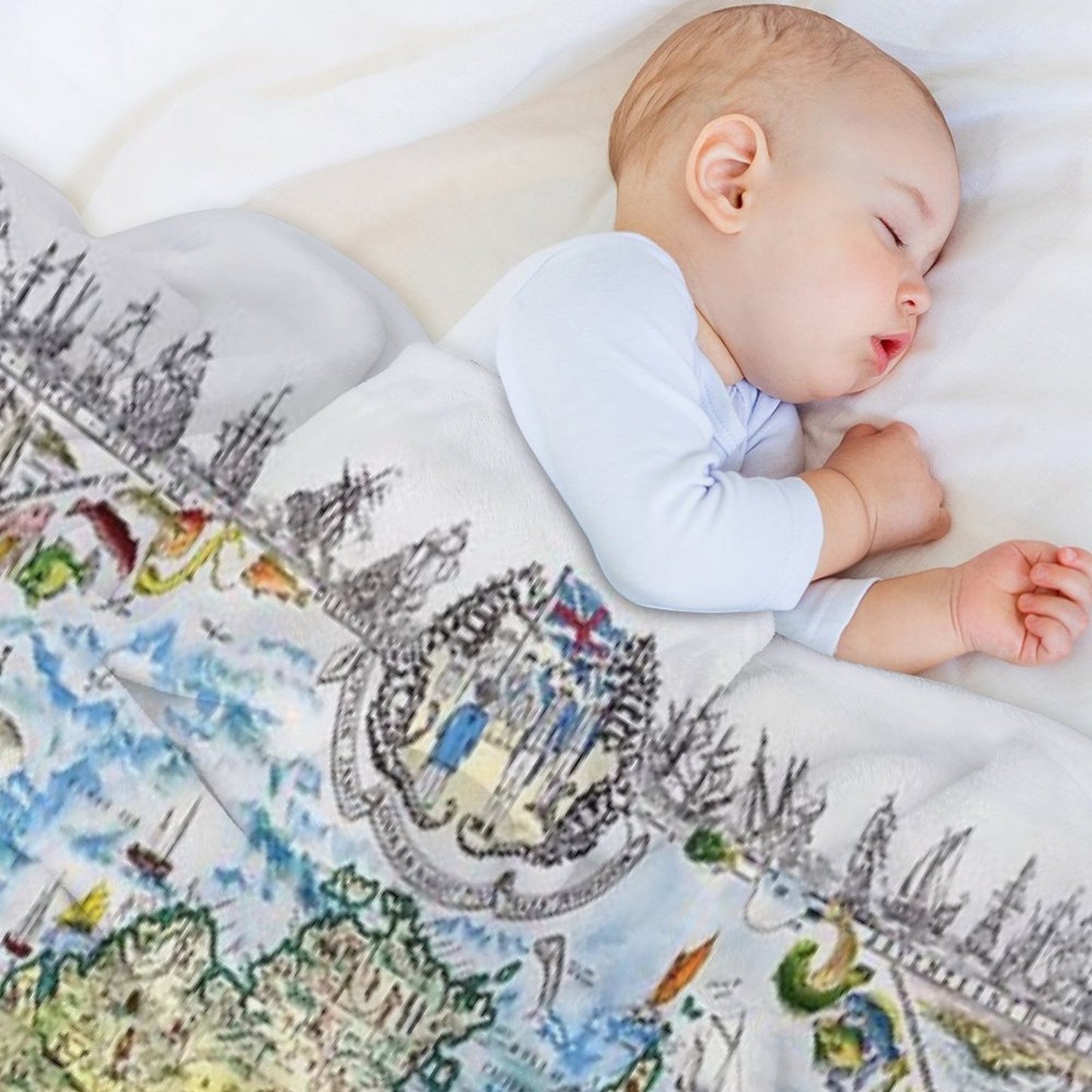 Antique Map of Australia, Patriotism And Resources Throw Blanket