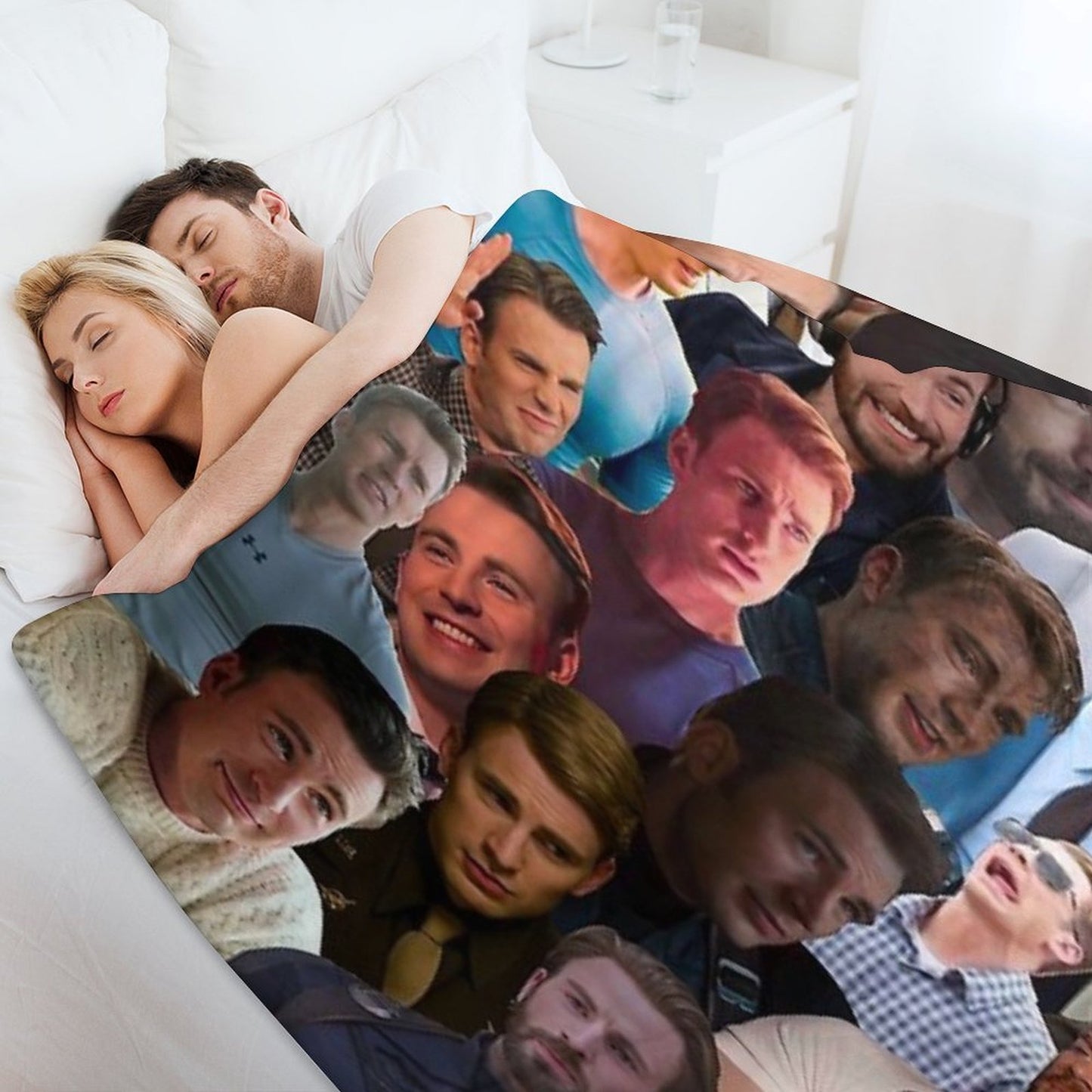 Chris Evans Photo Collage 2 Throw Blanket