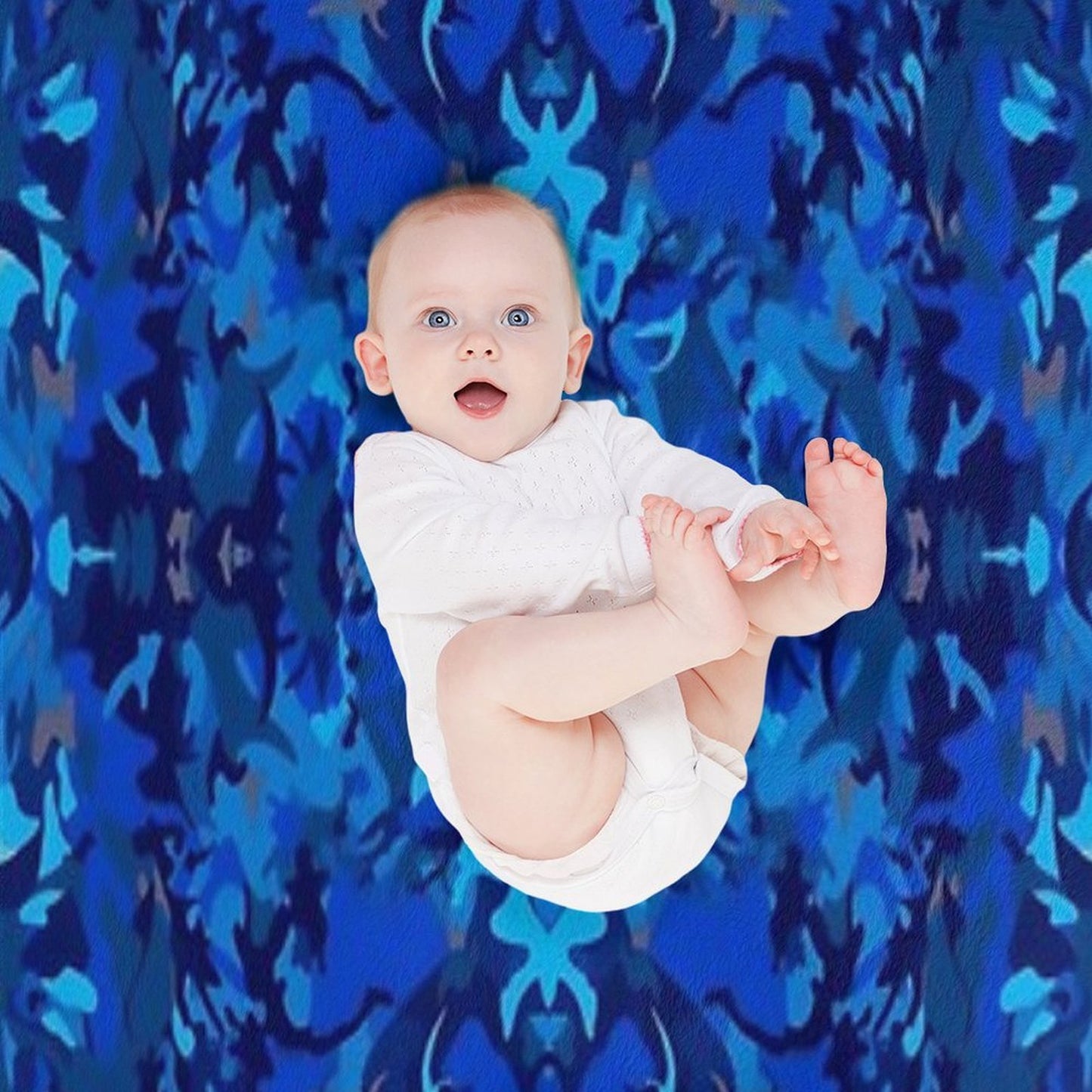 A Mix Up of The Blues Throw Blanket