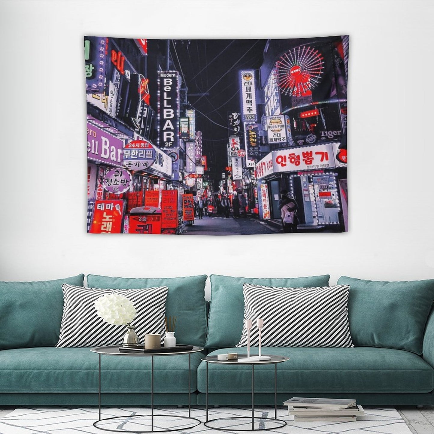 Selective Saturation Nights Tapestry