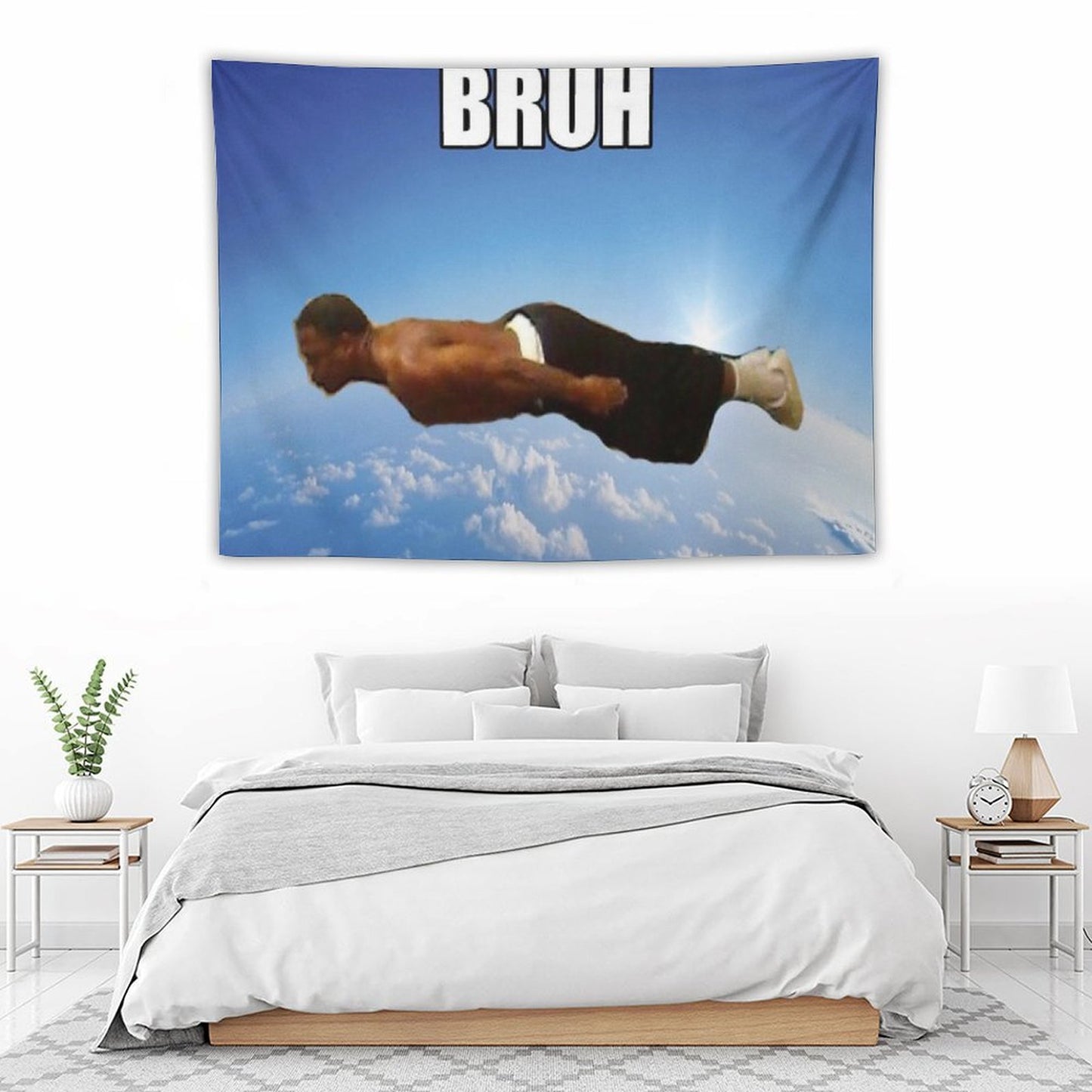 Bruh Flying Midget Tapestry