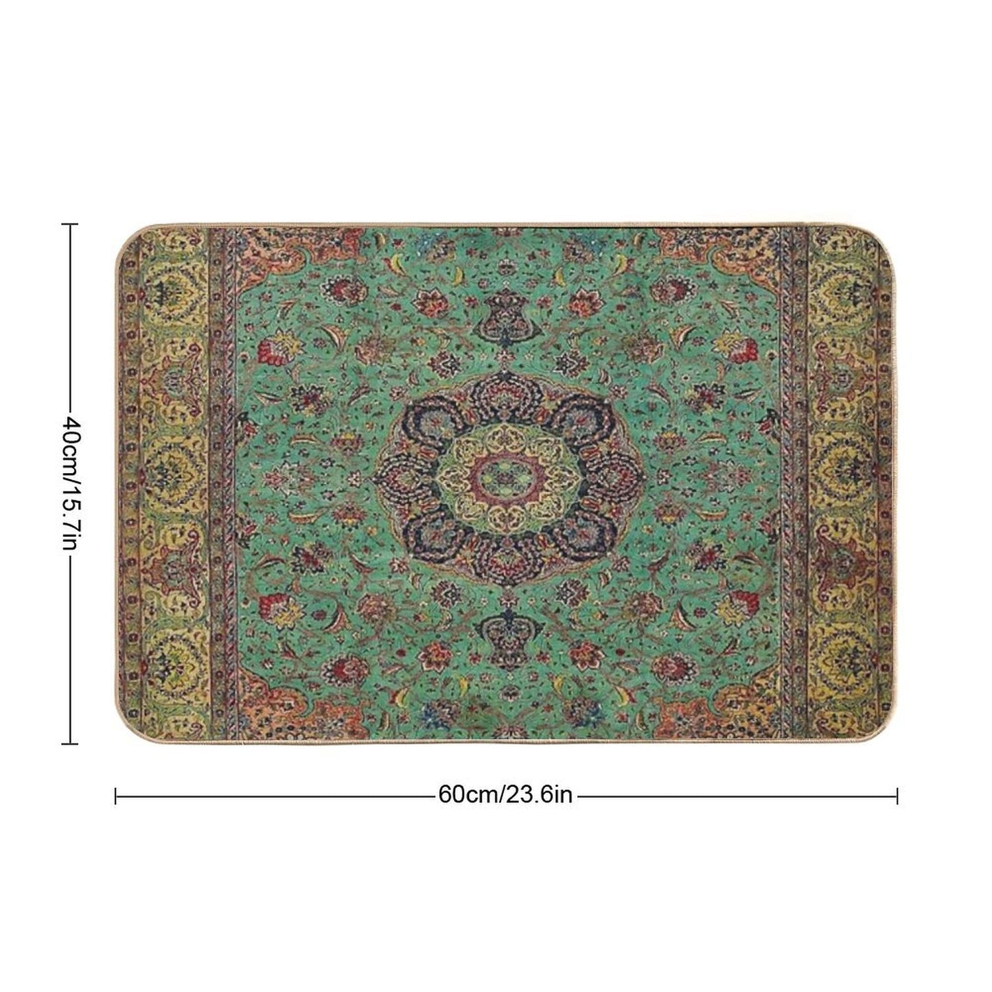 Vintage Antique Persian Carpet Bath Mat