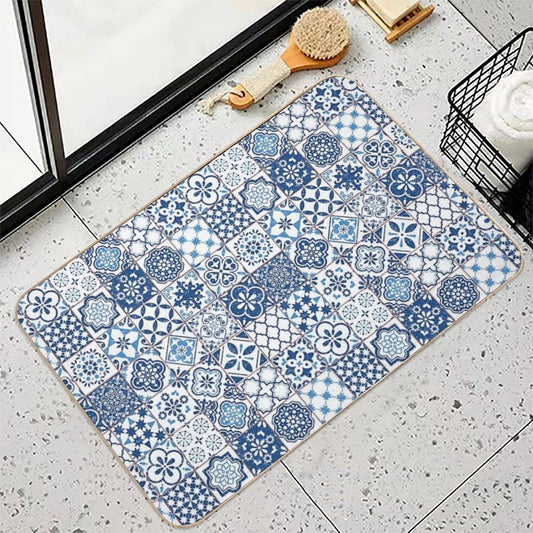 Portuguese Azulejos Bath Mat