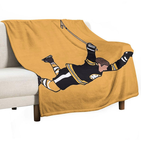 Bobby Orr Diving Celebration Throw Blanket