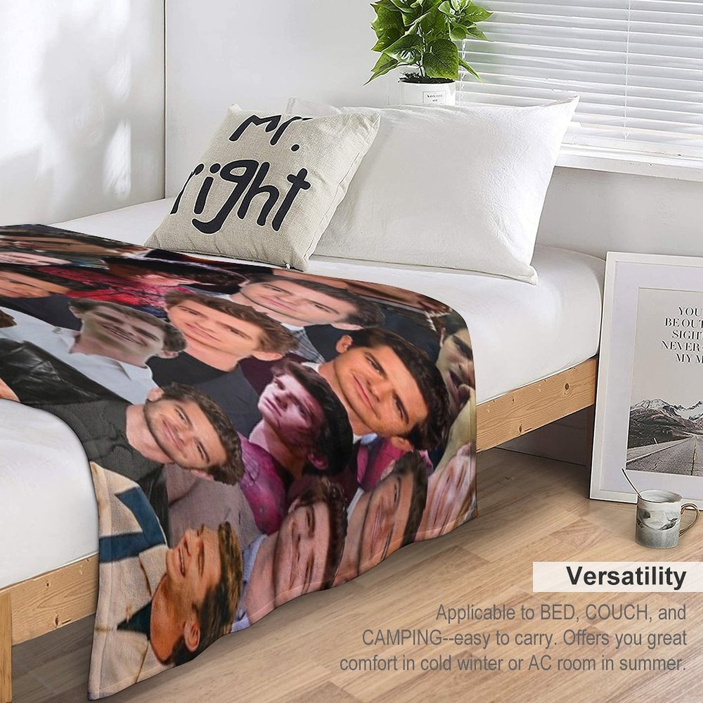 Andrew Garfield Photo Collage Throw Blanket