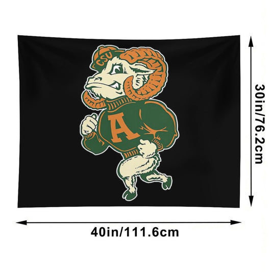 Vintage Colorado State University Aggies Logo Design Tapestry
