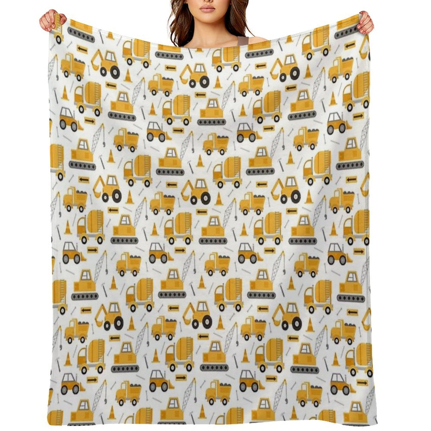 Construction Trucks Throw Blanket