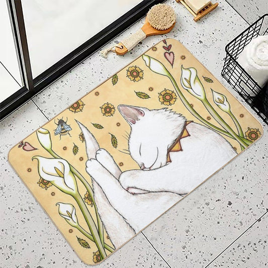 Butterflies And Bees Bath Mat