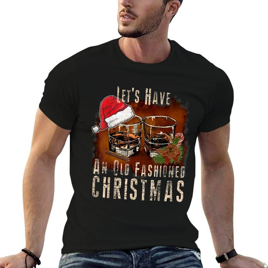 Old Fashioned Whiskey Christmas - Bourbon Cocktail Drinkers Relaxed-fit T-Shirt