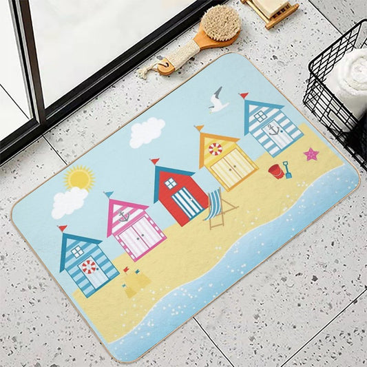 Huts on The Beach Bath Mat