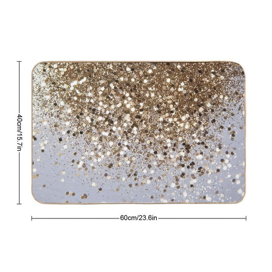Gold Glam #1 (Photo of Glitter Only - Not Reflective) Bath Mat