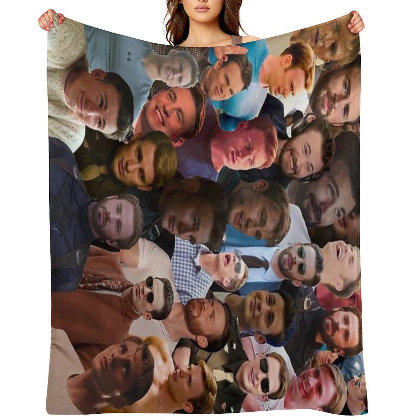 Chris Evans Photo Collage 2 Throw Blanket