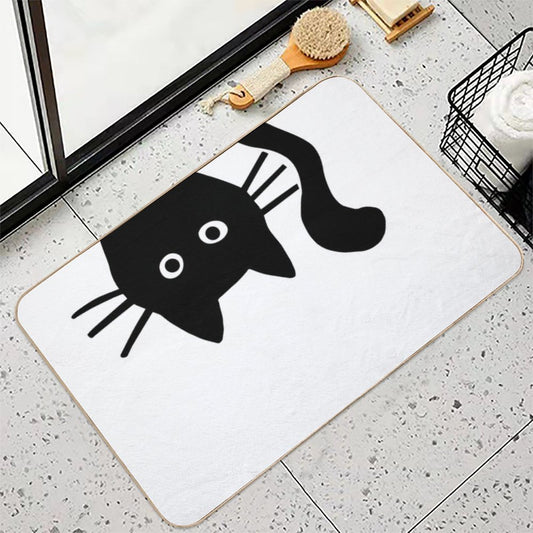 Funny Black Cat Bath Mat