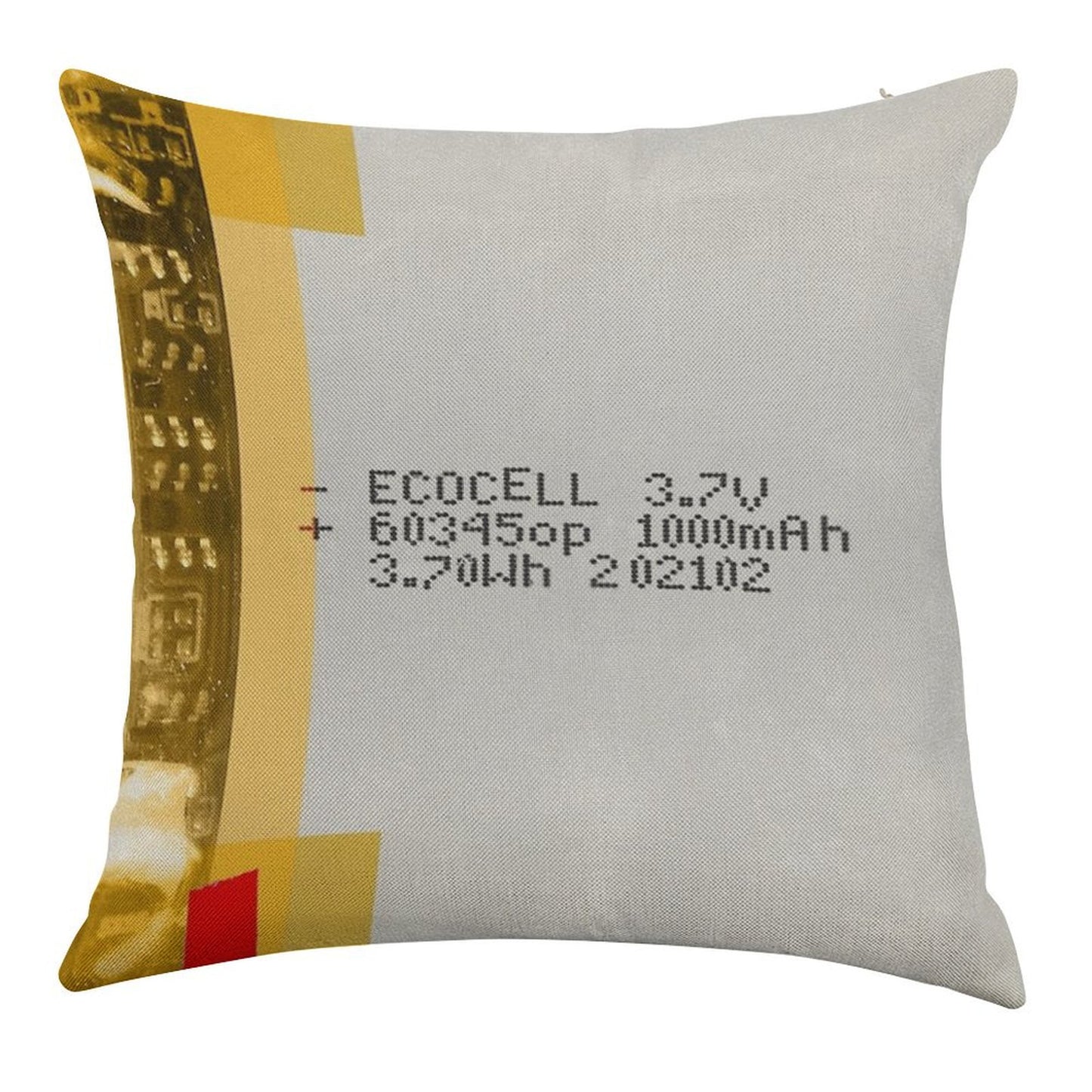 LiPo Battery Linen Throw Pillow Cover