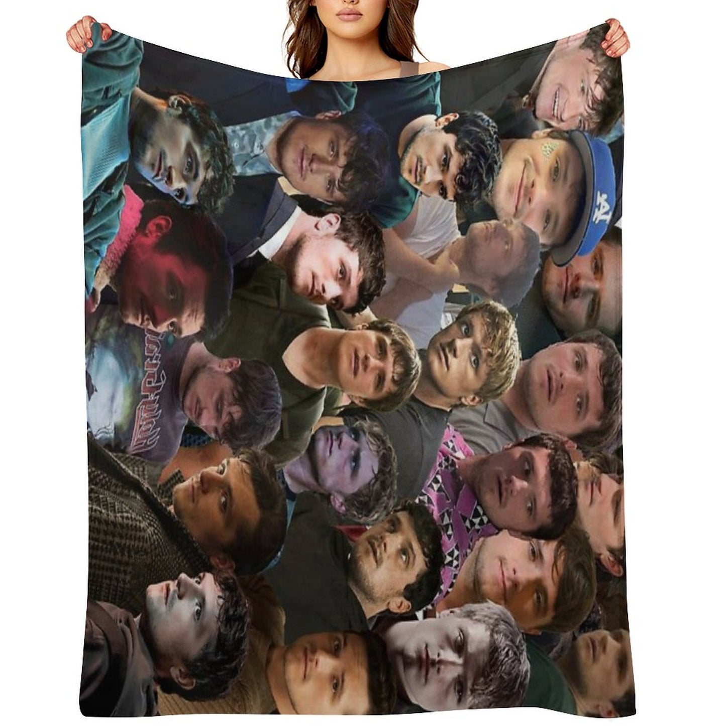 JoshHutcherson Photo Collage Throw Blanket