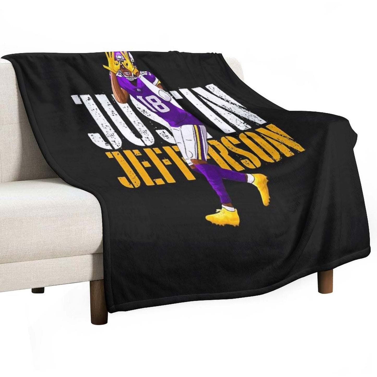 JUSTIN JEFFERSON Classique Throw Blanket