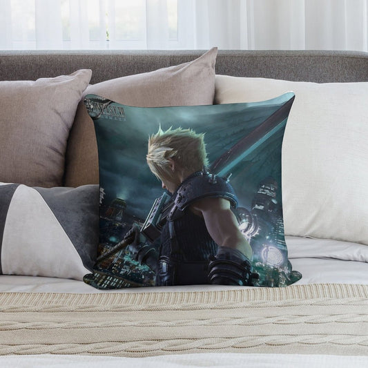 Cloud Final Fantasy VII Remake Soft Decorative Cover Throw Pillow