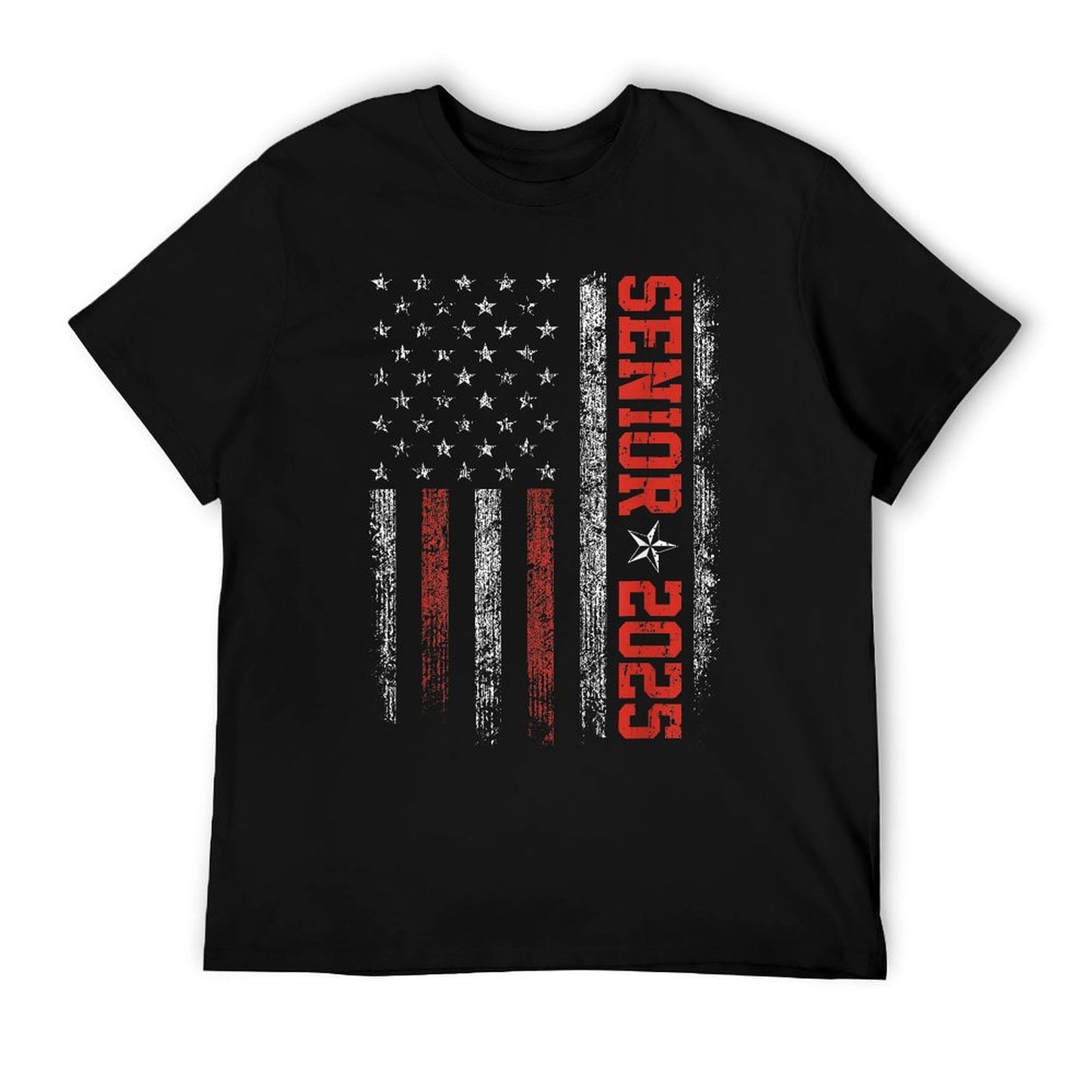 Senior Year 2025 American Flag USA Graduation Class Of 2025 T-Shirt