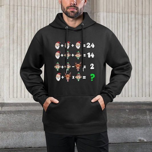 Order of Operations Quiz Christmas Math Teacher Xmas Math Medium-Weight Fabric Hoodie