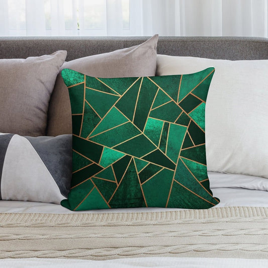 Emerald And Copper Soft Skin-Friendly Throw Pillow