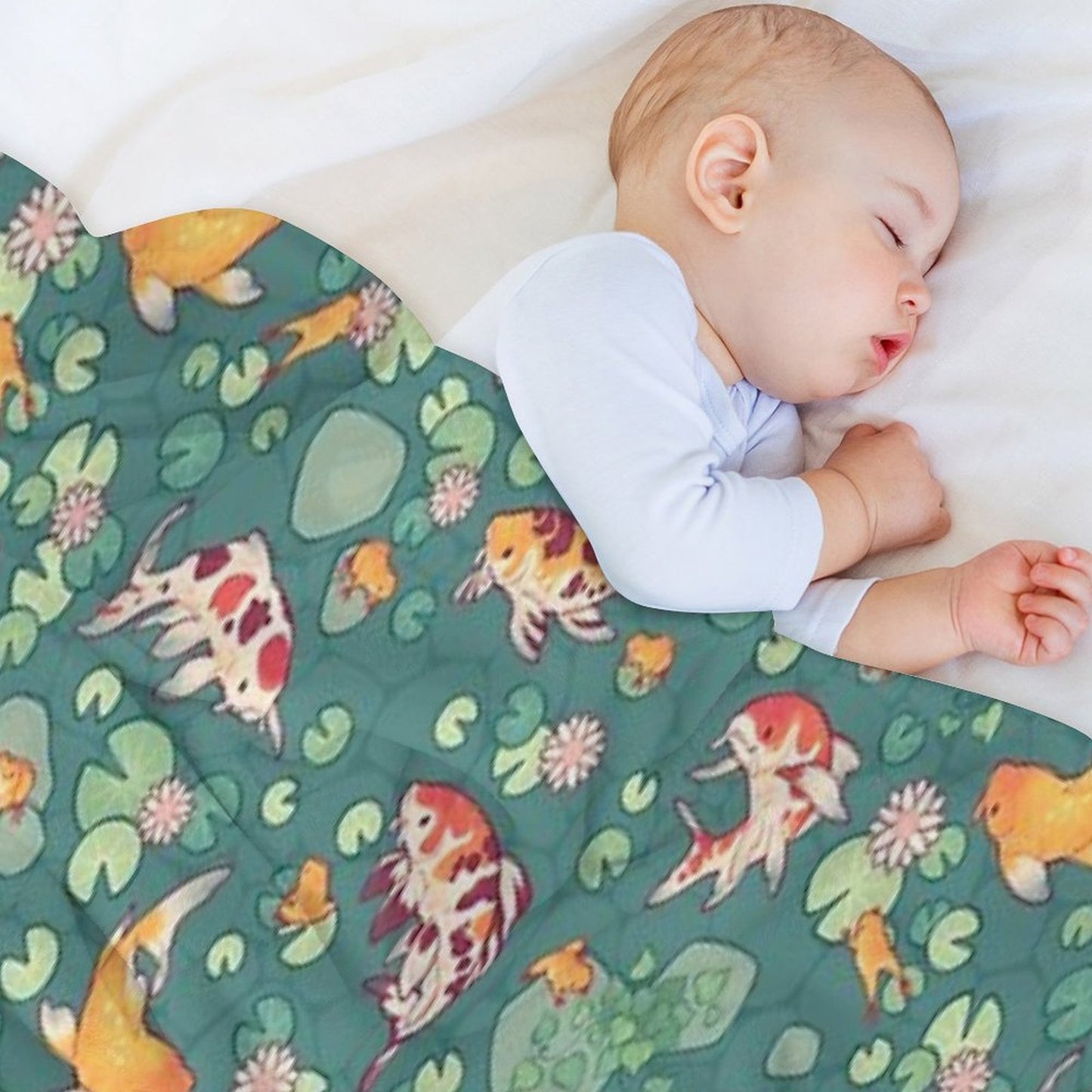 Koi Pond Throw Blanket