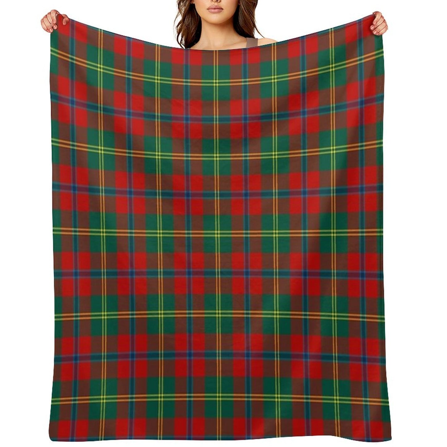 HUTCHINSON (Hutcheson) Tartan ✧ Border Reiver Clan & Family Name Plaid Throw Blanket