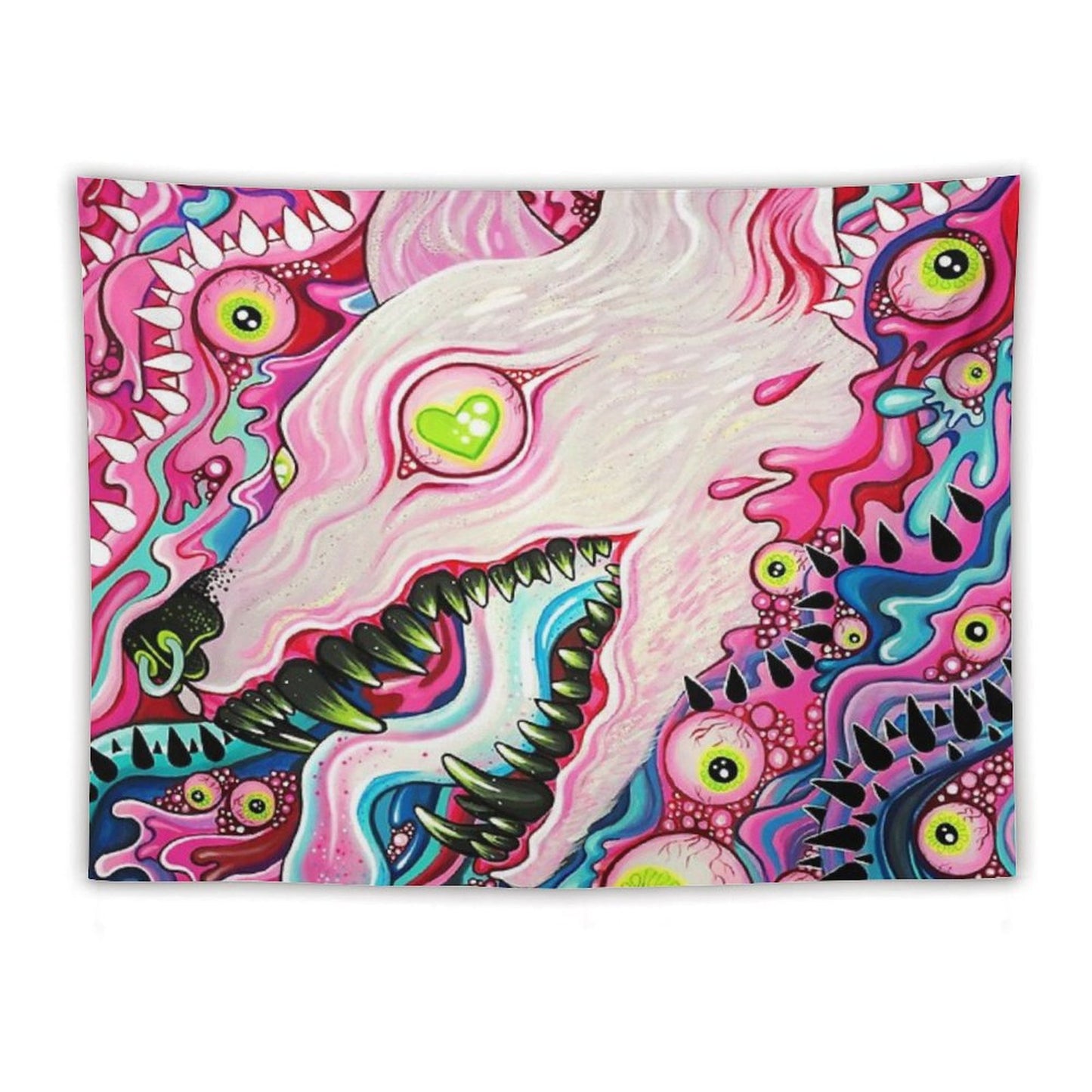 Glitterwolf Acrylic Painting Tapestry