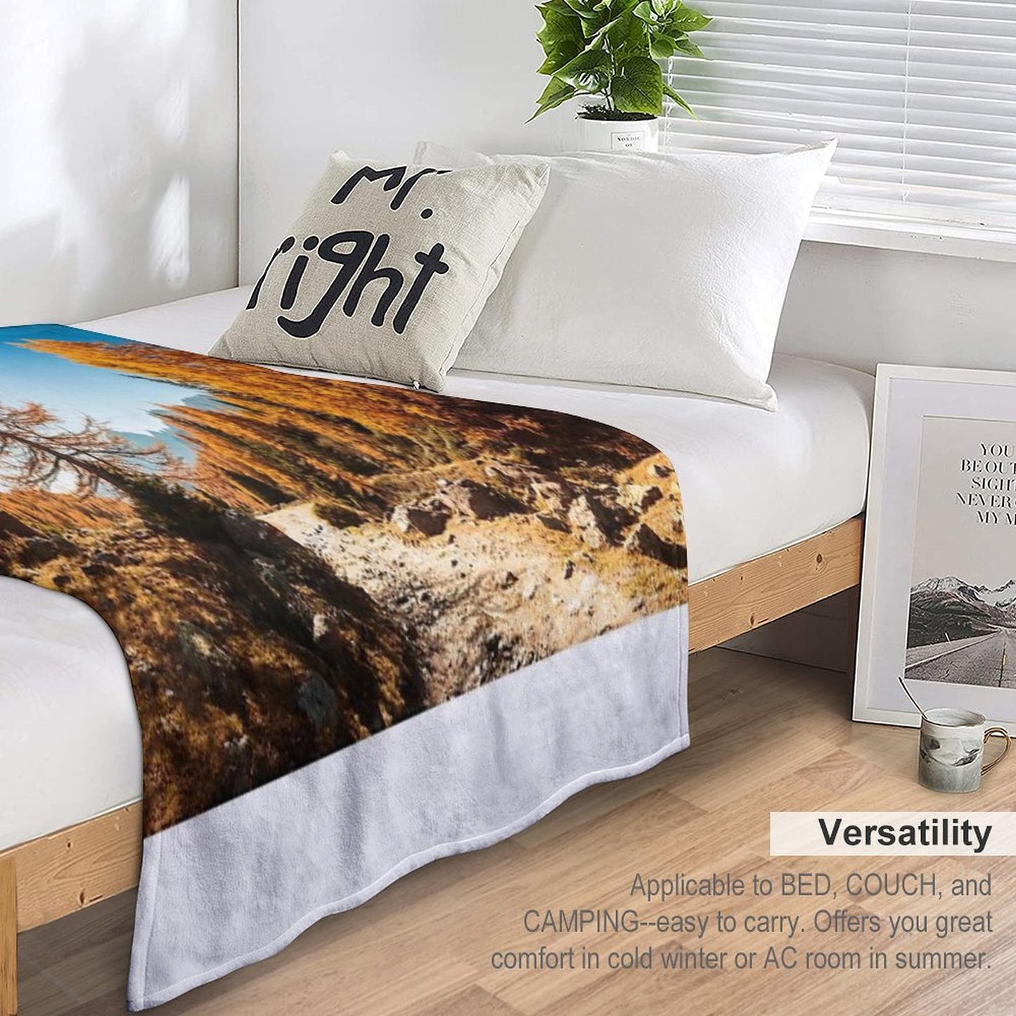 Autumn Trekking in The Alpine Pusteria Valley Throw Blanket
