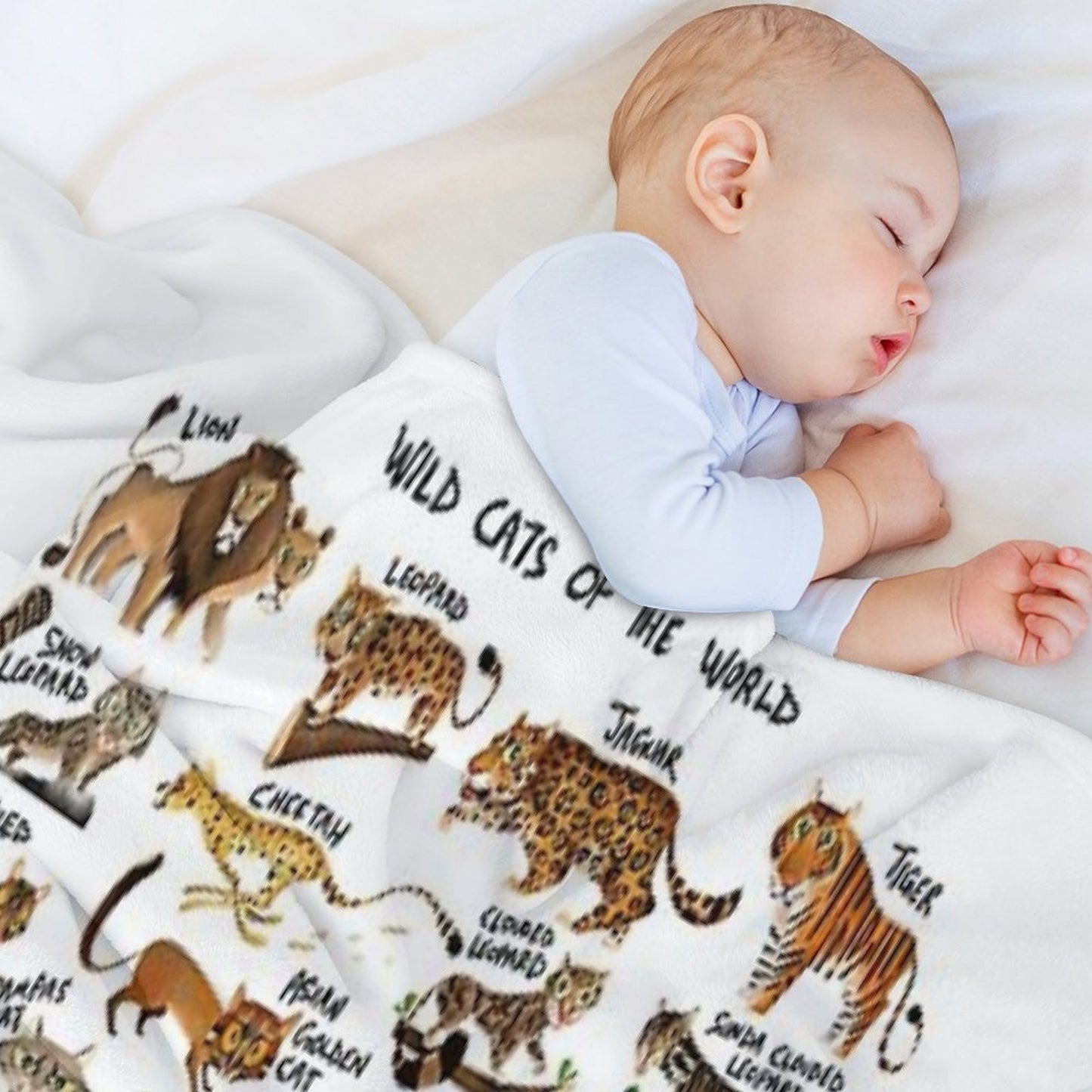 Wild Cats of The World Throw Blanket