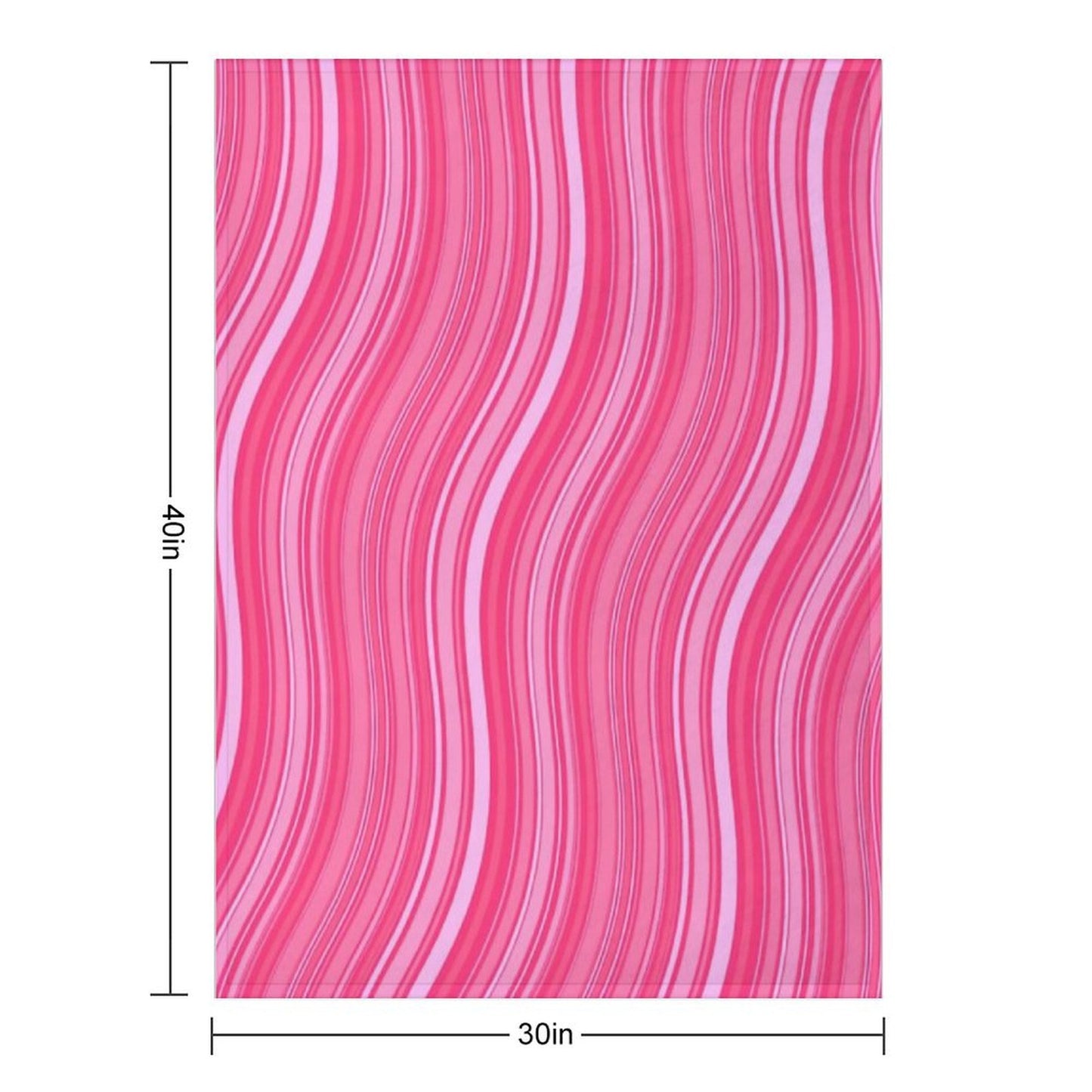 Vibrant Pink Flow Throw Blanket