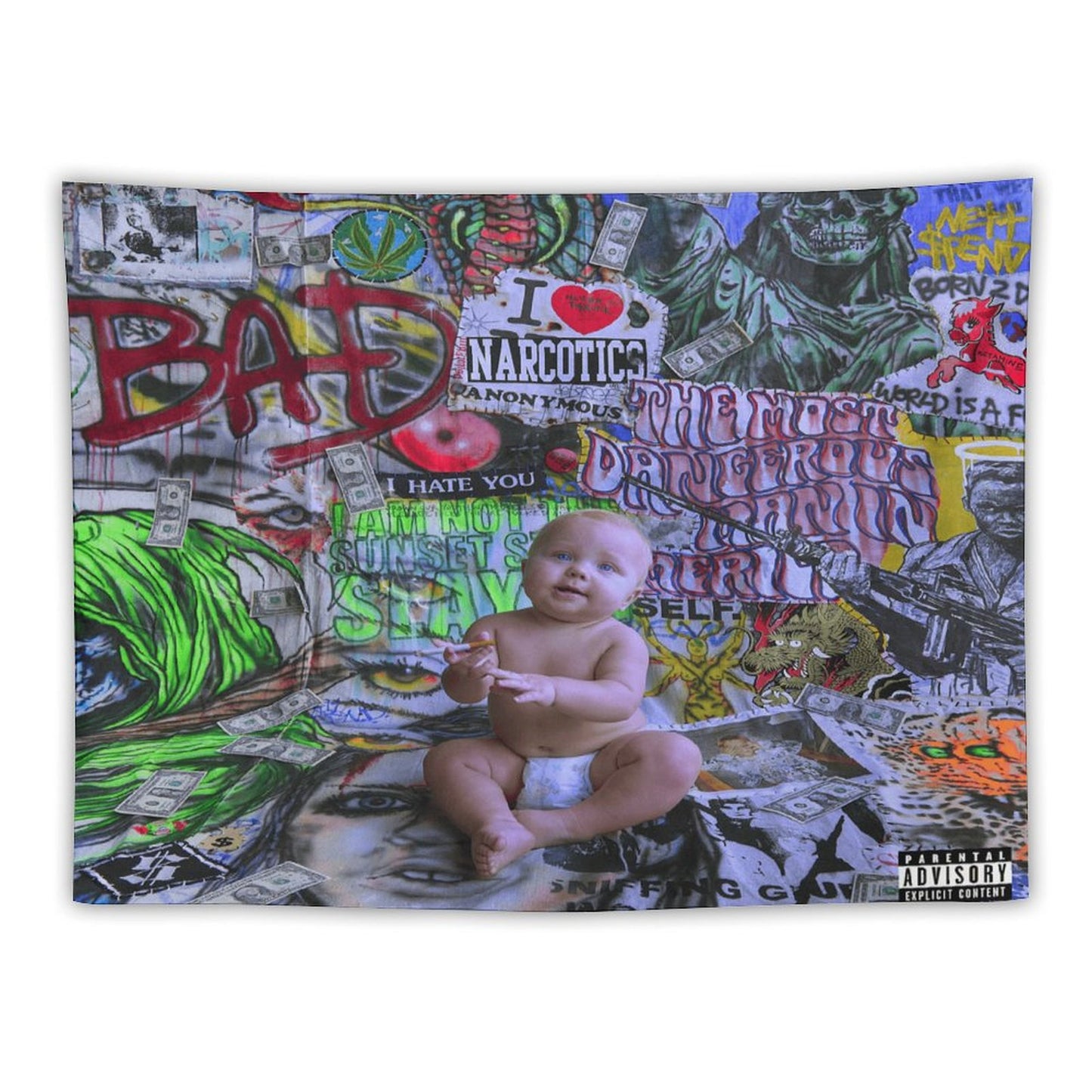 BAD ASS FCKING KID Tapestry