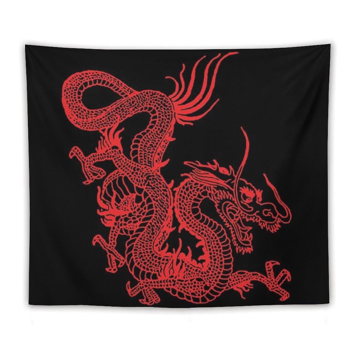 Red Chinese Dragon Tapestry