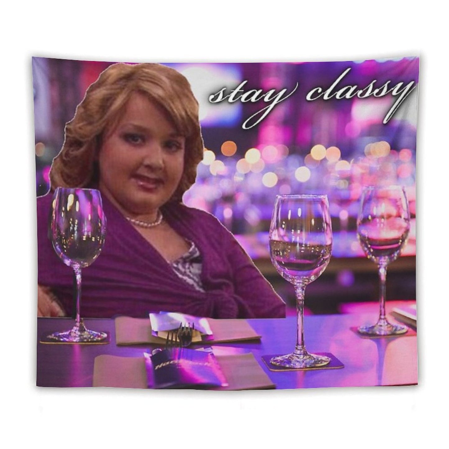 Girl Gibby at The Bar Stay Classy Tapestry