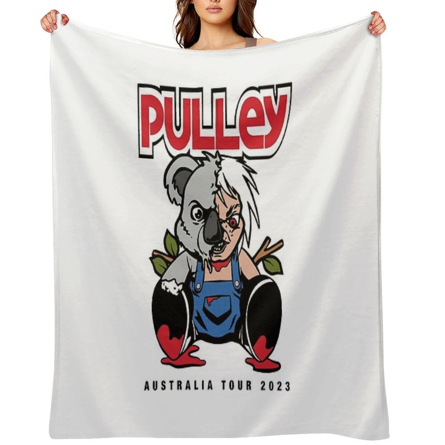Pulley T-Shirt – Australia Tour 2023 Melodic Punk Rock Throw Blanket