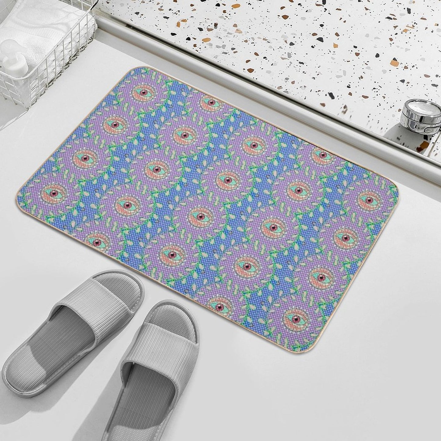 The Garden Sees All Easy Maintenance Bath Mat