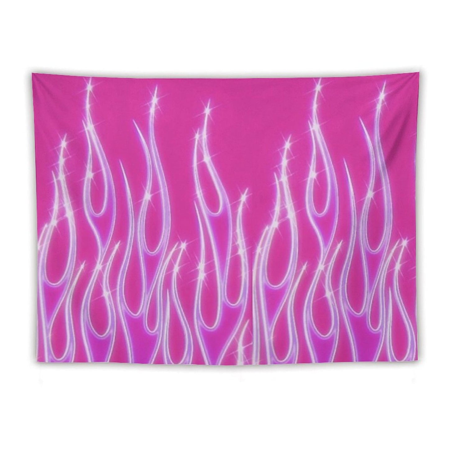 Pink Flames Tapestry