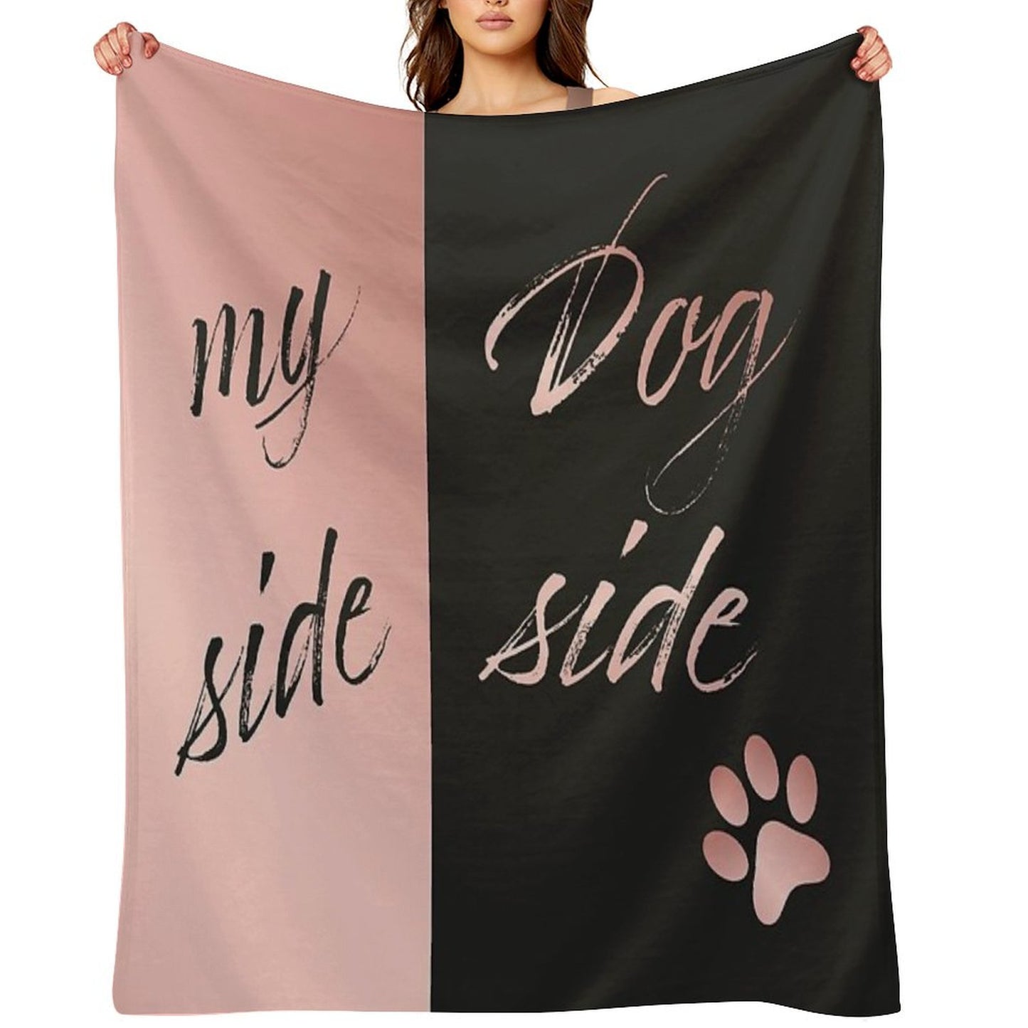 My Side Dog Side Throw Blanket