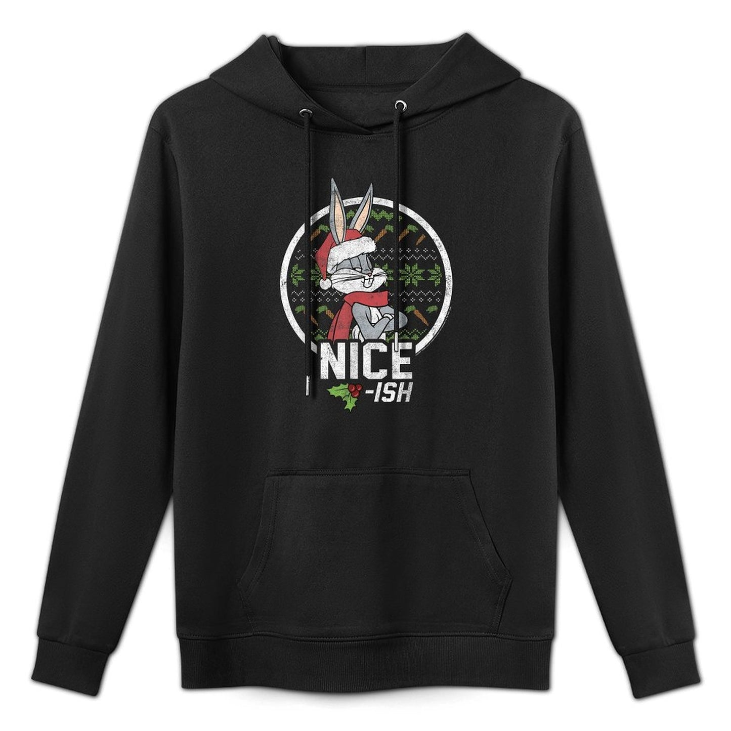 Looney Tunes Christmas Bugs Bunny Nice-ish Machine Washable Hoodie