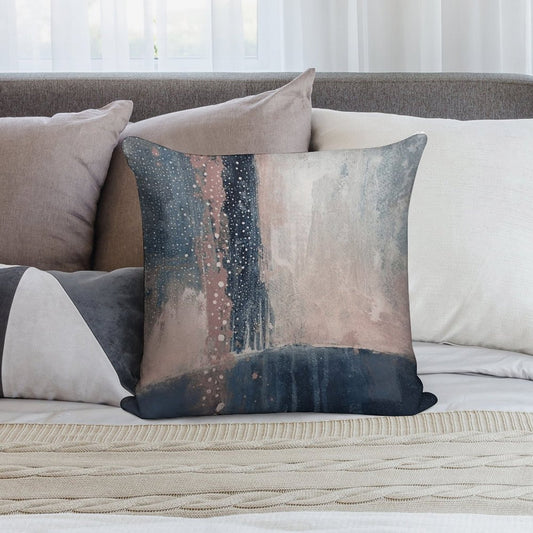 Pink Blue Abstract Soft Style Accent Throw Pillow