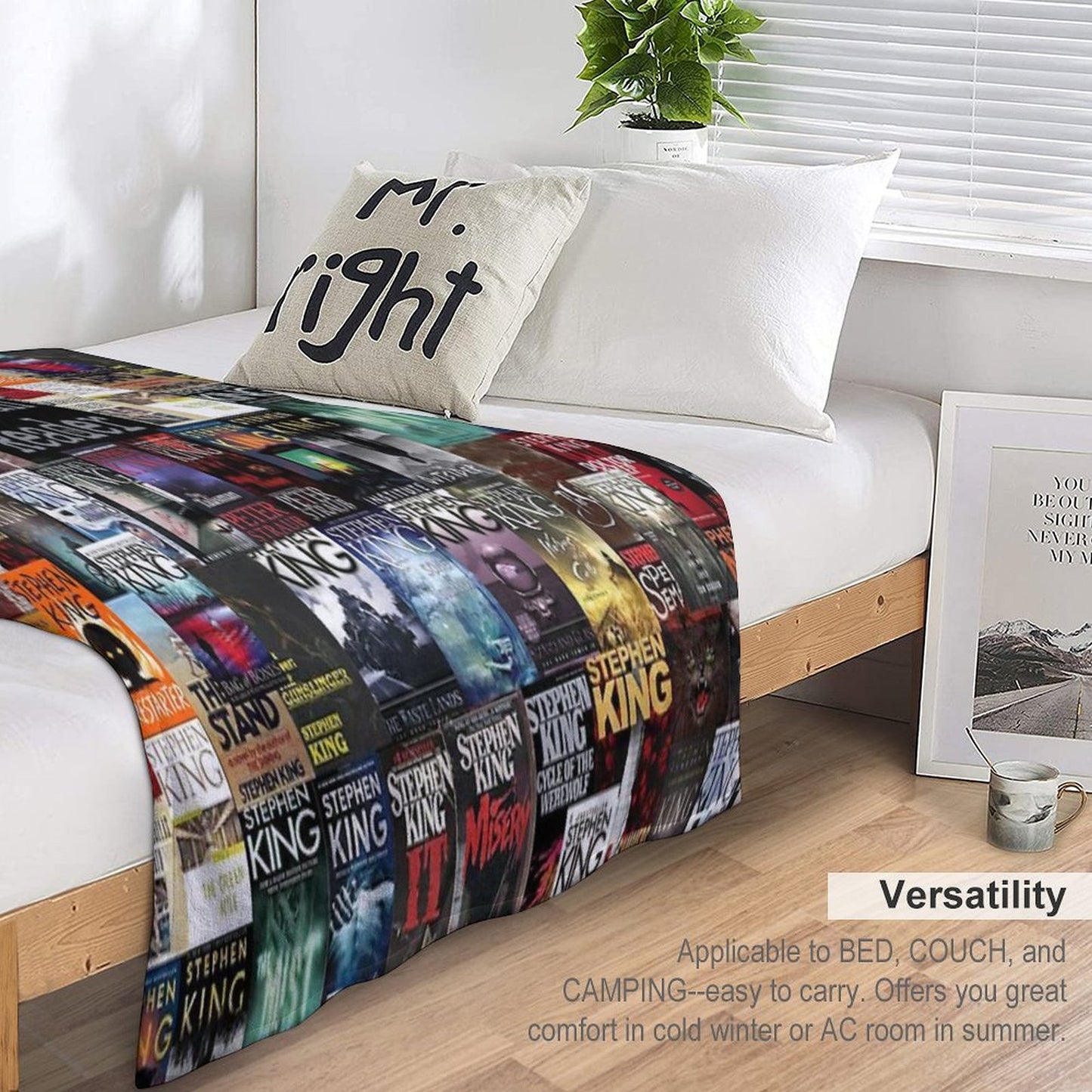 Stephen King Book Covers, Constant Reader Throw Blanket