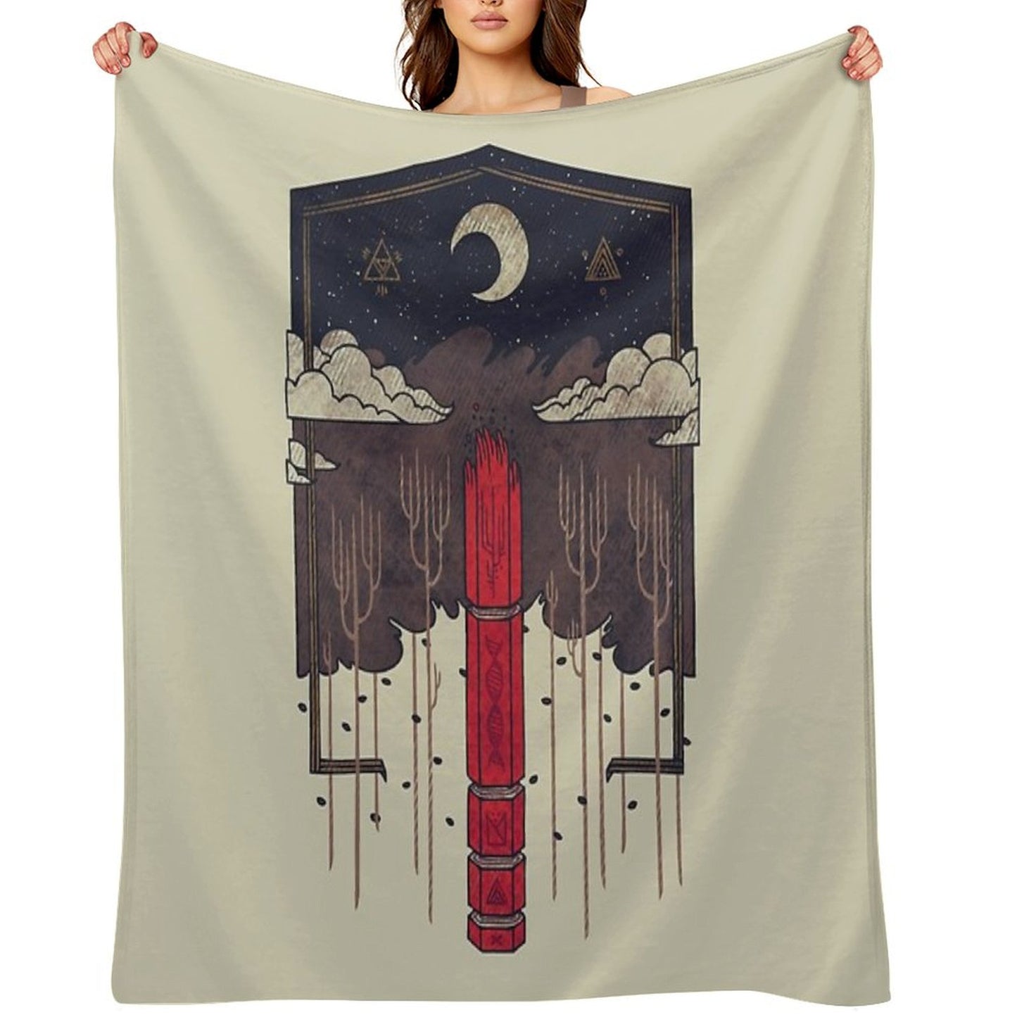 The Lost Obelisk Throw Blanket