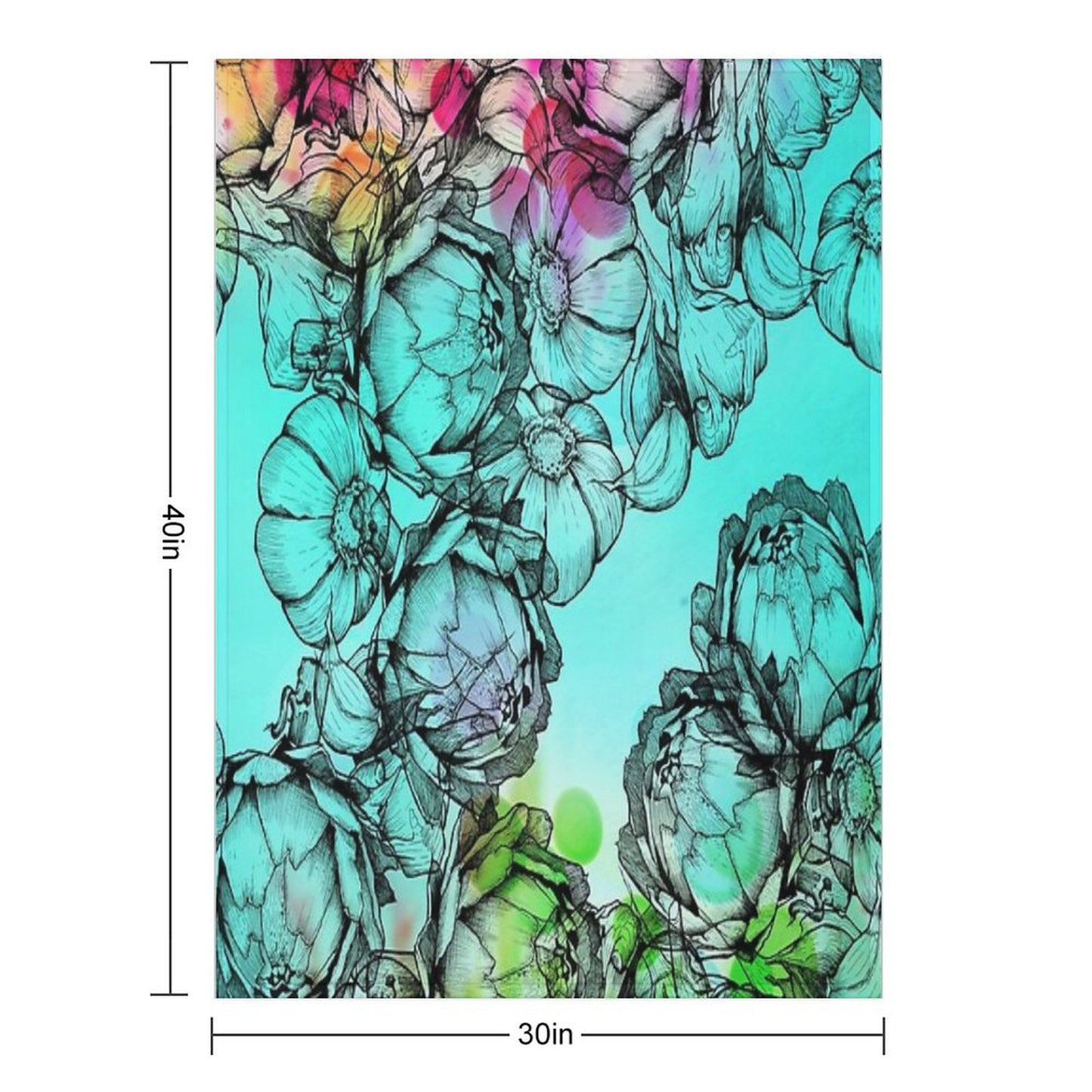 In My Garden of Colours Throw Blanket