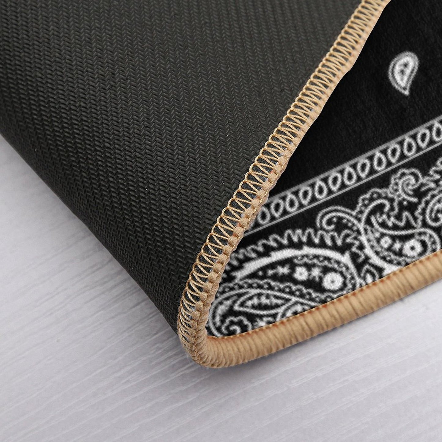 Bandana Black Bath Mat