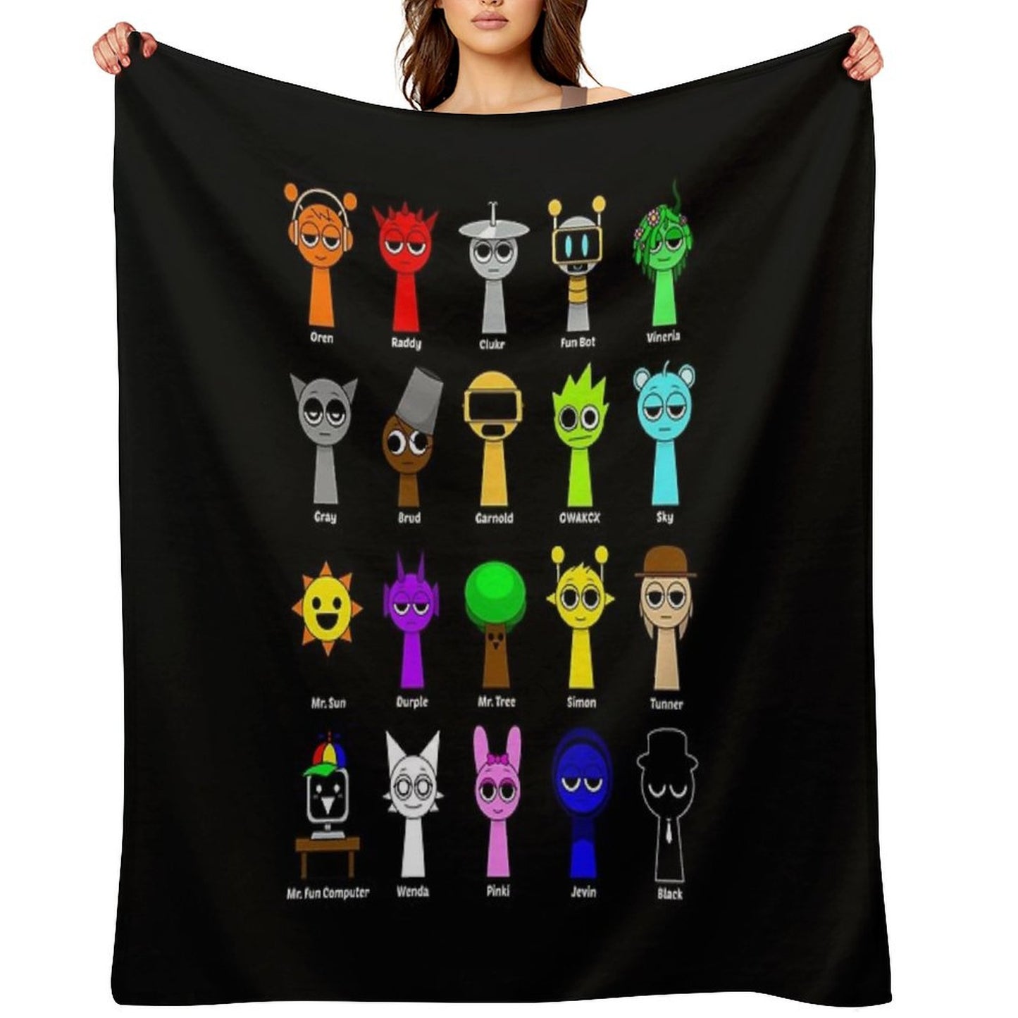 All My Sprunki Game Toys Throw Blanket