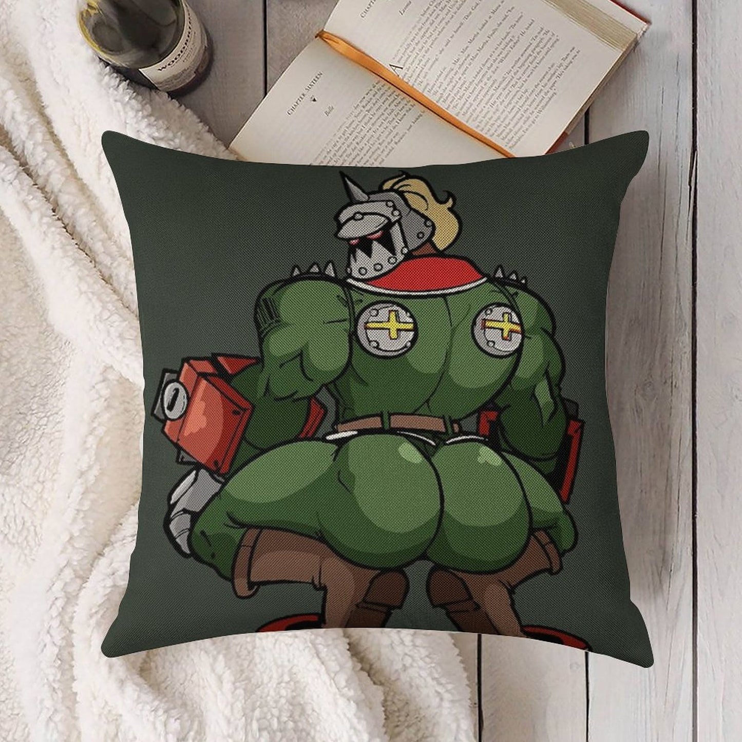 Potemkin Culo Linen Throw Pillow Cover