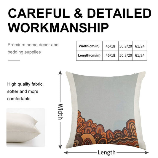 Gathering 2 Linen Throw Pillow Cover